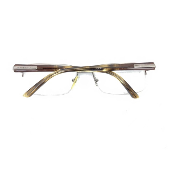 Prada VPR 51M 1BI-1O1 Bronze Brown Half Rim Eyeglasses Frames 54-17 135 Italy - Picture 11 of 12
